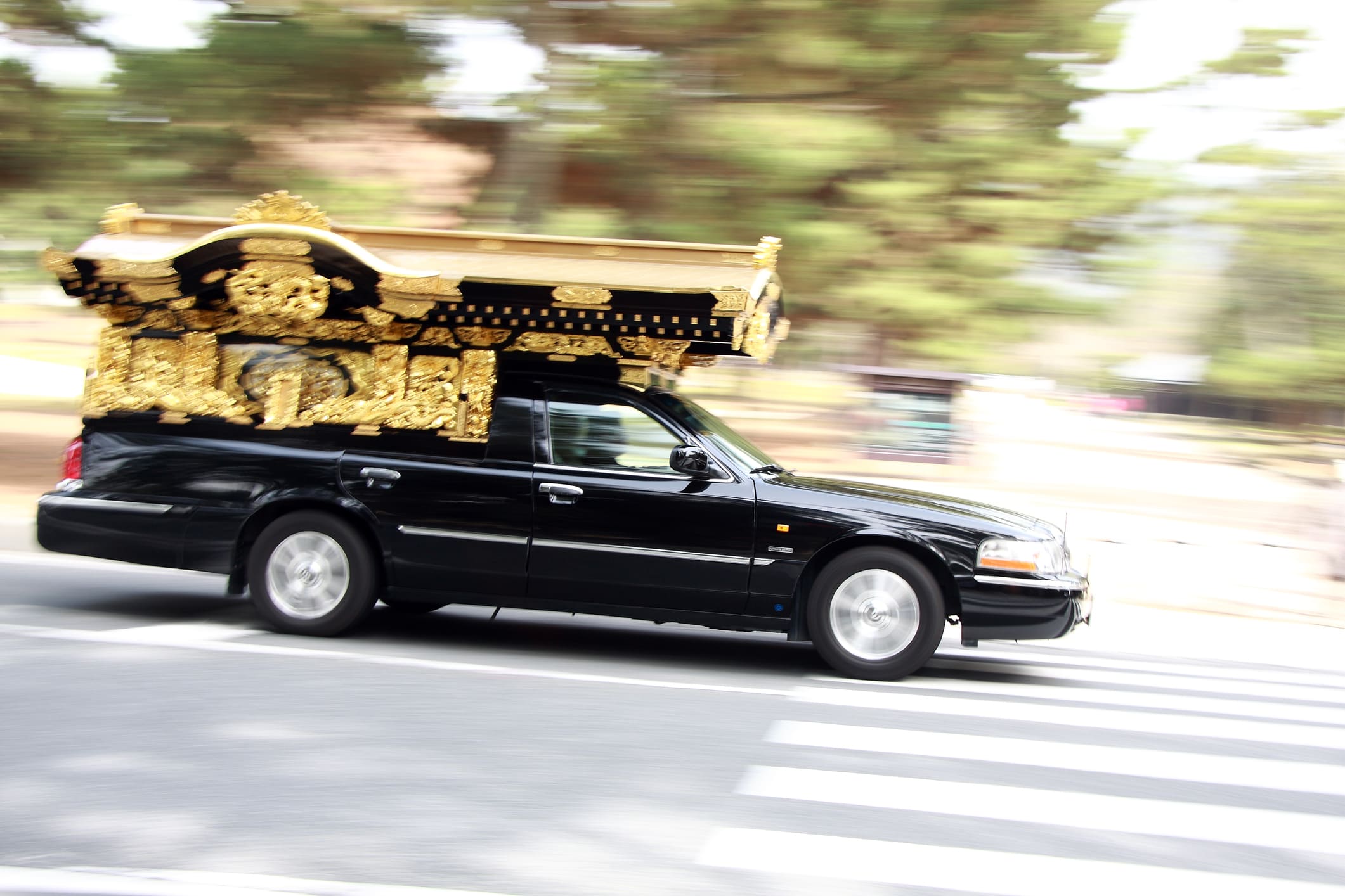 A Station Wagon turned into a Japanese Funeral Hearse
