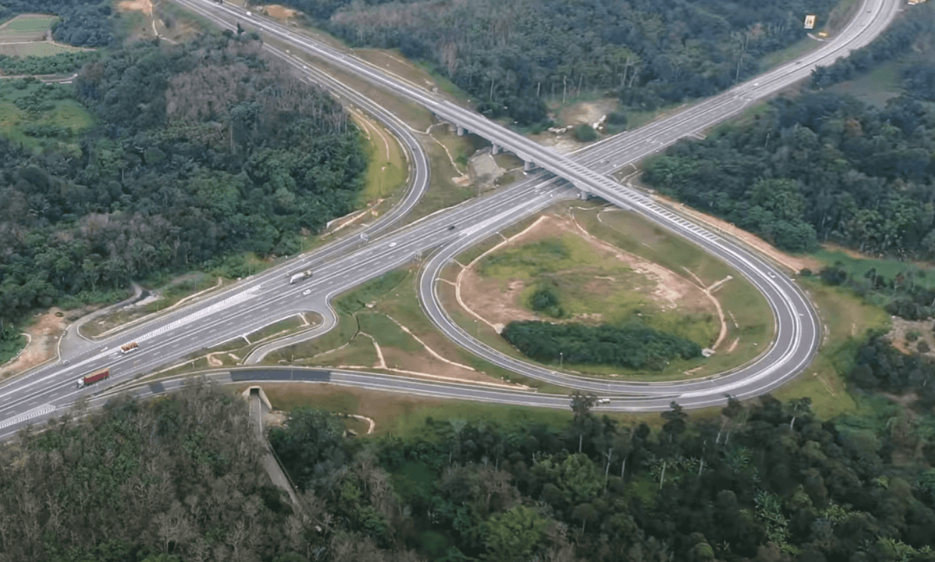 Central Spine Road exit at Bentong
